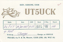 AK 213436 QSL - USSR - Ukraine - Kiev - Radio Amatoriale