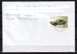 MiNr. 3202, Deutsche Automobile: Ford Capri 1, Auf Portoger. Brief Von Hamm Nach Halle; B-1204 - Storia Postale