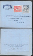 Aden Air Letter Cover To Austria 1958. 50c 25c QEII Stamps - Aden (1854-1963)