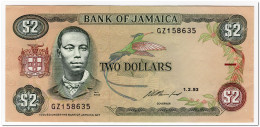 JAMAICA,2 DOLLARS,1993,69e,XF+ - Giamaica