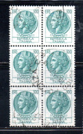 ITALIA REPUBBLICA ITALY REPUBLIC 1968 1976 1972 SIRACUSANA TURRITA STELLE STARS LIRE 300 BLOCCO USATO BLOCK USED OBLITER - 1971-80: Oblitérés