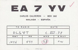 K 213447 QSL - Spain - Malaga - Radio Amatoriale