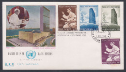 Vatican City 1965 Private FDC Pope Paul VI, United Nations, Christian, Christianity, Catholic Church, First Day Cover - Cartas & Documentos