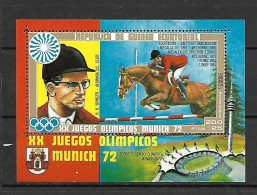 Equatorial Guinea 1972 Olympic Games MUNICH - Riding #1 MS MNH - Ete 1972: Munich