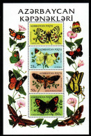 Aserbaidchan Azerbaijan 1995  - Mi.Nr. 196 - 198 Kleinbogen - Postfrisch MNH - Schmetterlinge Butterflies - Mariposas