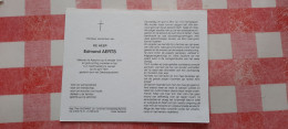 Edmond Aerts Geb. Aarschot  9/10/1911- Jonkman  - Gest. Leuven 20/04/1997 - Devotion Images