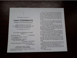 Leon Coorevits ° Kaster 1933 + Kortrijk 1993 X Maria Delombaerde (Fam: Desmet - Demeulemeester - Dejager - Pieters) - Obituary Notices