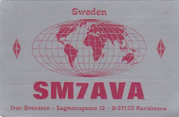 AK 213456 QSL - Sweden - Karlskrona - Radio Amatoriale