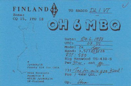 AK 213457 QSL - Finland - Jyväskylä - Radio-amateur