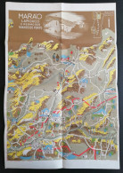 Portugal Dépliant Touriste Avec Carte Marão Larouco Vila Real Chaves Lamego Vin Du Porto Wine 1961 Tourist Flyer Map - Cuadernillos Turísticos