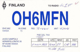 AK 213458 QSL - Finland - Vaasa - Radio Amatoriale