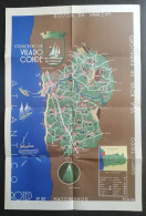 Portugal Dépliant Touriste Avec Carte Vila Do Conde 1948 Tourist Flyer Map Monastère Santa Clara Monastery Train - Tourism Brochures