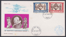 Vatican City 1960 Private FDC Charity, Pope John XXIII, Christian, Christianity, Catholic Church, Cover - Brieven En Documenten