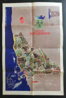 Portugal Dépliant Touriste Avec Carte Matosinhos Leixões Leça Do Bailio 1947 Tourist Flyer Map Phare Lighthouse Train - Dépliants Turistici