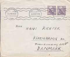 Sweden Bahnpost Ambulant Cds. GÖTEBORG LBR 1946 Cover Brief Lettre KØBENHAVN Gustav VI. Adolf 3-Sided Perf Pair Paare - Covers & Documents