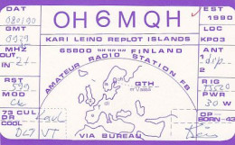 AK 213468 QSL - Finland - Kari Leino Replot Islands - Radio Amatoriale