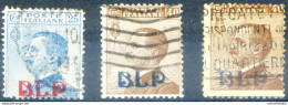 Regno. BLP. 3 Esemplari 1920-1923. Usati. - Other & Unclassified