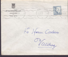 Sweden STADSHOTELLET (Hotel) TMS CDs. SKELLEFTEÅ 1958 Cover Brief Lettre VALSKOG Gustav VI. Adolf Stamp - Storia Postale