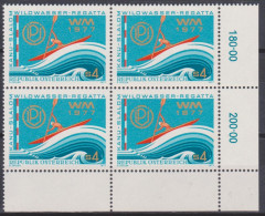 1977 , Mi 1555 ** (3) -  4er Block Postfrisch - Weltmeisterschaften Im Wildassser Kanuslalom - Unused Stamps