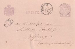 Kleinrond 1888 Wamel Naar Nijmegen - Lettres & Documents