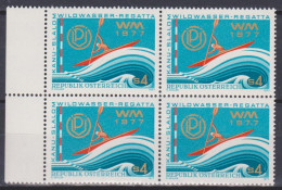 1977 , Mi 1555 ** (8) -  4er Block Postfrisch - Weltmeisterschaften Im Wildassser Kanuslalom - Unused Stamps
