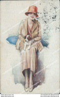 Ca435 Cartolina Art Deco Donnina Lady Donna Cupido Illustratore  Artist Terzi - Autres & Non Classés