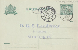 Kleinrond 1910 Valthermond Naar Groningen - Brieven En Documenten