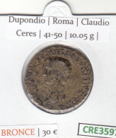 CRE3597 MONEDA ROMANA DUPONDIO BRONCE VER DESCRIPCION EN FOTO - Otros & Sin Clasificación