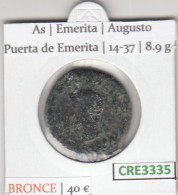 CRE3335 MONEDA ROMANA AS BRONCE VER DESCRIPCION EN FOTO - Celtas