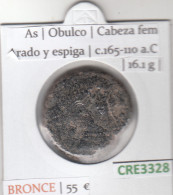 CRE3328 MONEDA ROMANA AS BRONCE VER DESCRIPCION EN FOTO - Galle