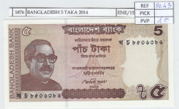 BILLETE BANGLADESH 5 TAKA 2014 P-53Аa  - Andere - Azië