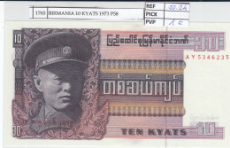 BILLETE BIRMANIA 10 KYATS 1973 P-58  - Andere - Azië