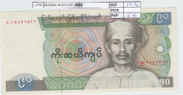 BILLETE BIRMANIA 90 KYATS 1779 P-66 - Sonstige – Asien