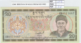 BILLETE BHUTAN 20 NGULTRUM ND 1992 P-16b  - Andere - Azië