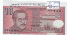 BILLETE BANGLADESH 10 TAKA 2000 POLIMERO P-35 - Other - Asia