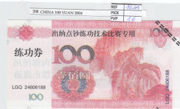 BILLETE CHINA FANTASIA 100 YUAN 2004 CH-TN90 - Altri – Asia