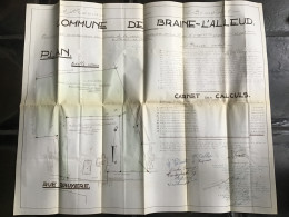 Braine L,alleud 1955 Maison Plan - Affiches