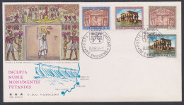 Vatican 1964 Private FDC Nubia, Nubian Monuments, Monument, Archaeology, Dam, Christian Christianity, First Day Cover - Lettres & Documents