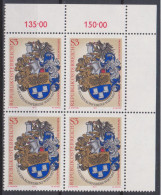 1977 , Mi 1557 ** (1) -  4er Block Postfrisch - EUCEPTA - Konferenz Wien - Unused Stamps