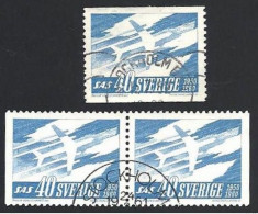 Schweden, 1961, Michel-Nr. 467 A + D/D, Gestempelt - Gebraucht