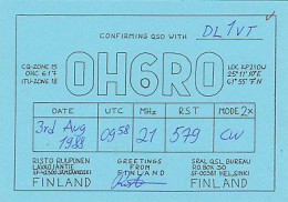 AK 213477 QSL - Finland - Jämsänkoski - Radio Amatoriale