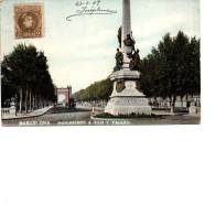 ESPAGNE BARCELONA Monumento A Rius Y Taulet , Cp Précurseur , Circulé 1907 - Barcelona