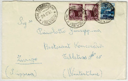 Italien / Italia 1950, Brief Valdobbiadene - Winterthur (Schweiz) - 1946-60: Marcophilia