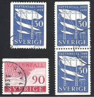 Schweden, 1959, Michel-Nr. 446-447, C + D/D, Gestempelt - Gebraucht