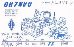 AK 213494 QSL - Finland - Joensuu - Radio Amateur