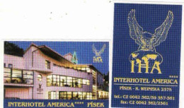 Czech Republic, 2 Matchbox Labels, Písek Interhotel America - Matchbox Labels