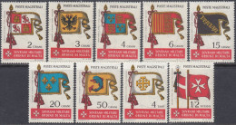 Order Of Malta 1967 - Flags Of The Langues And The Order - Uni 10-18 ** MNH - Malte (Ordre De)