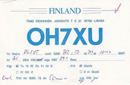 AK 213507 QSL - Finland - Lieska - Radio-amateur