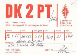 AK 213508 QSL - Germany - Worms Am Rhein - Radio Amateur