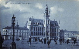 St Nicolas - Hôtel De Ville SBP N°1 Animation 1908 - Sint-Niklaas